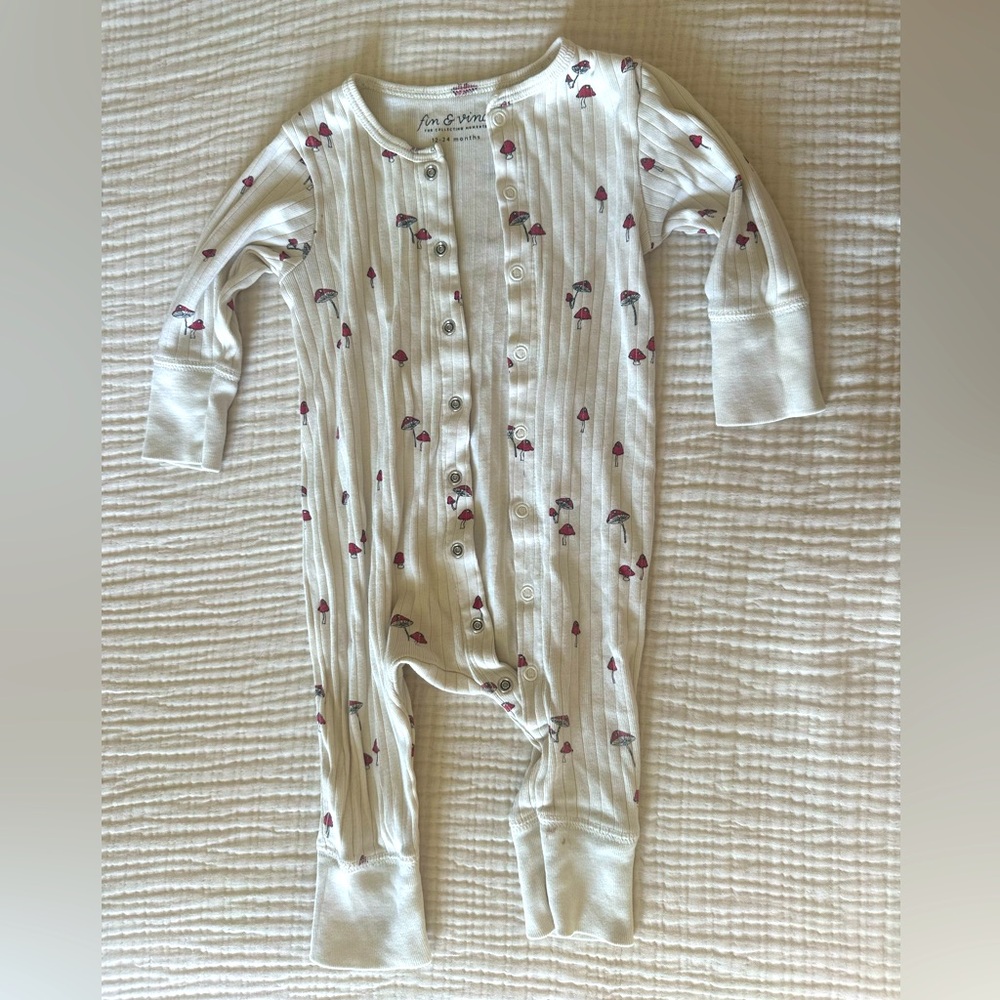 Fin and Vince mushroom print romper